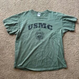 Navy Green Gildan cotton USMC shirt